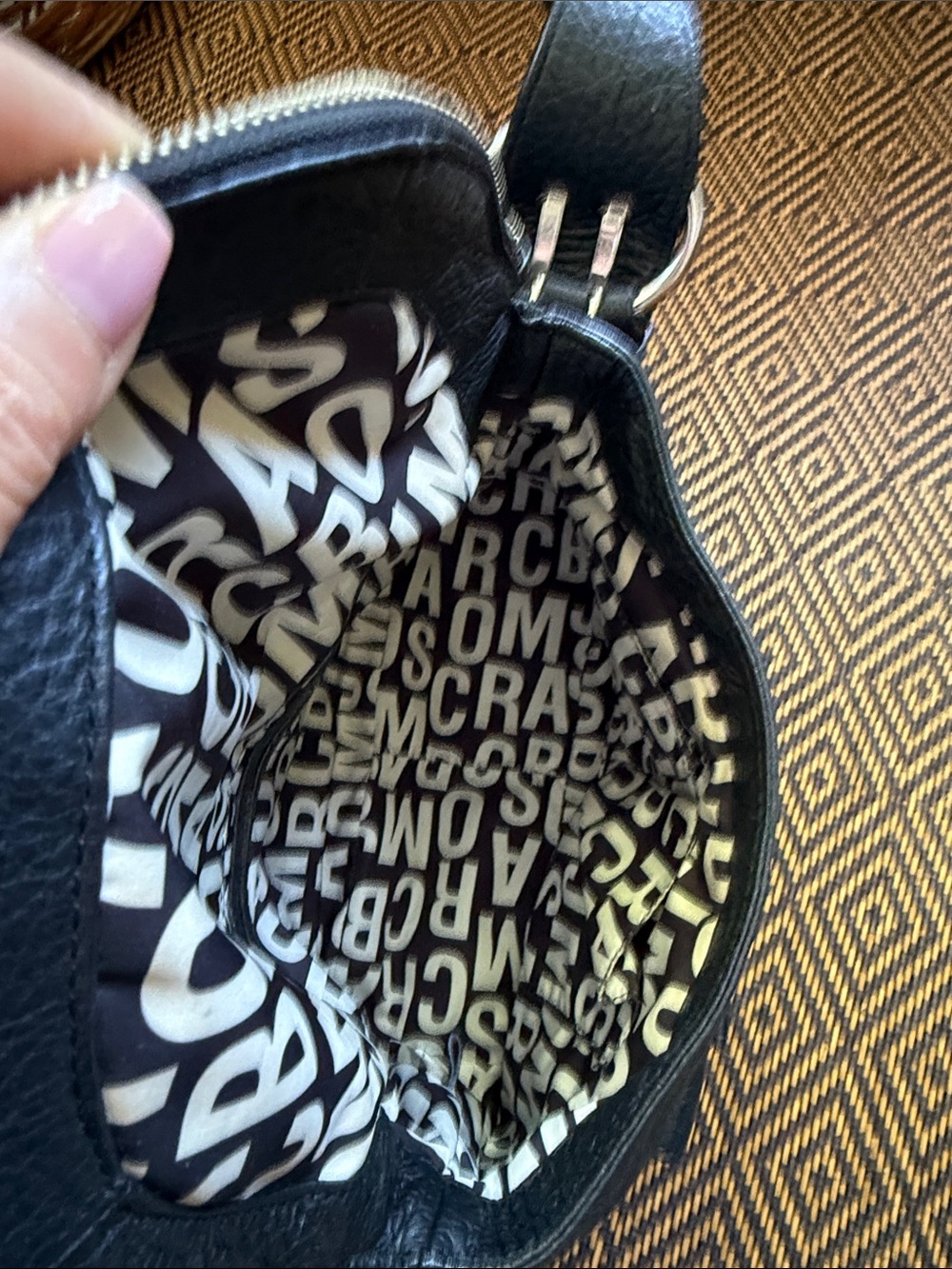 Vintage Y2K Marc by Marc Jacobs Petal to the Metal Natasha/Sasha black w/silver - Picture 10 of 16
